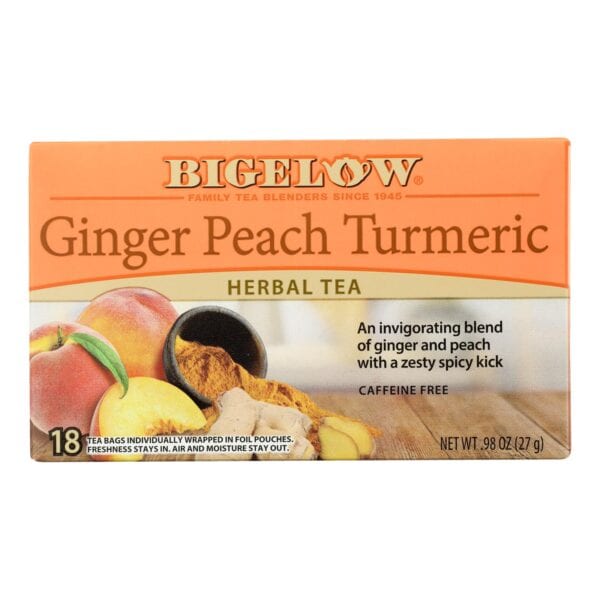 Bigelow Tea - Tea Ginger Peach Tumeric - Case of 6 - 18 BAG - Image 2