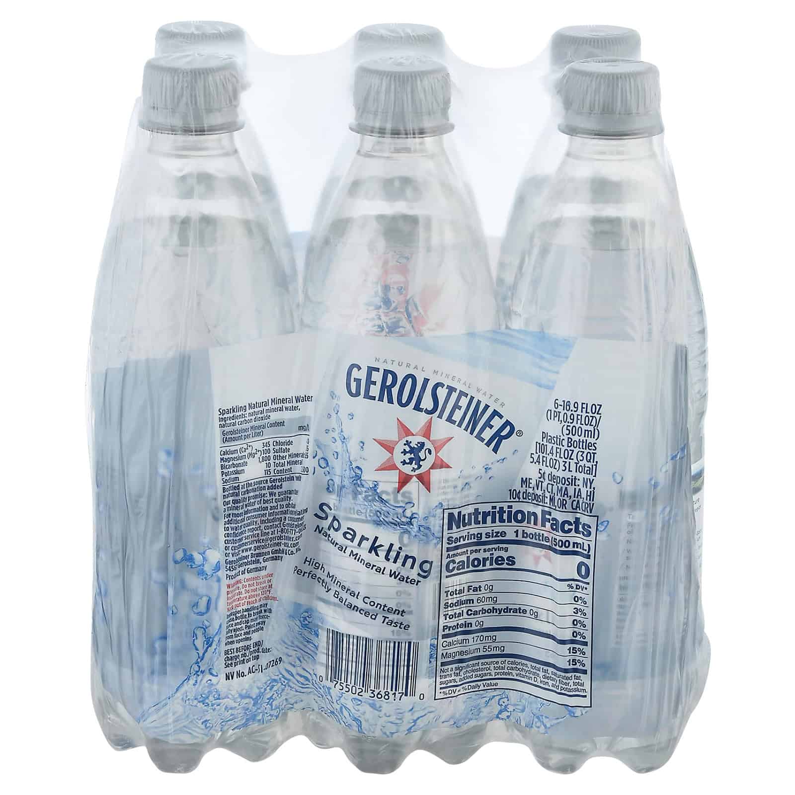 Gerolsteiner Mineral Water - Sparkling - Case of 4 - 16.9 Fl oz. - Image 2
