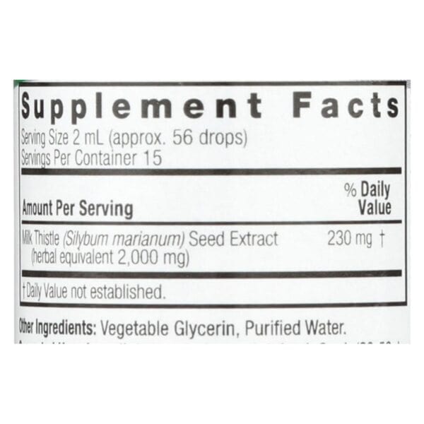 Nature's Answer - Milk Thistle Seed Alcohol Free - 1 fl oz - Image 2