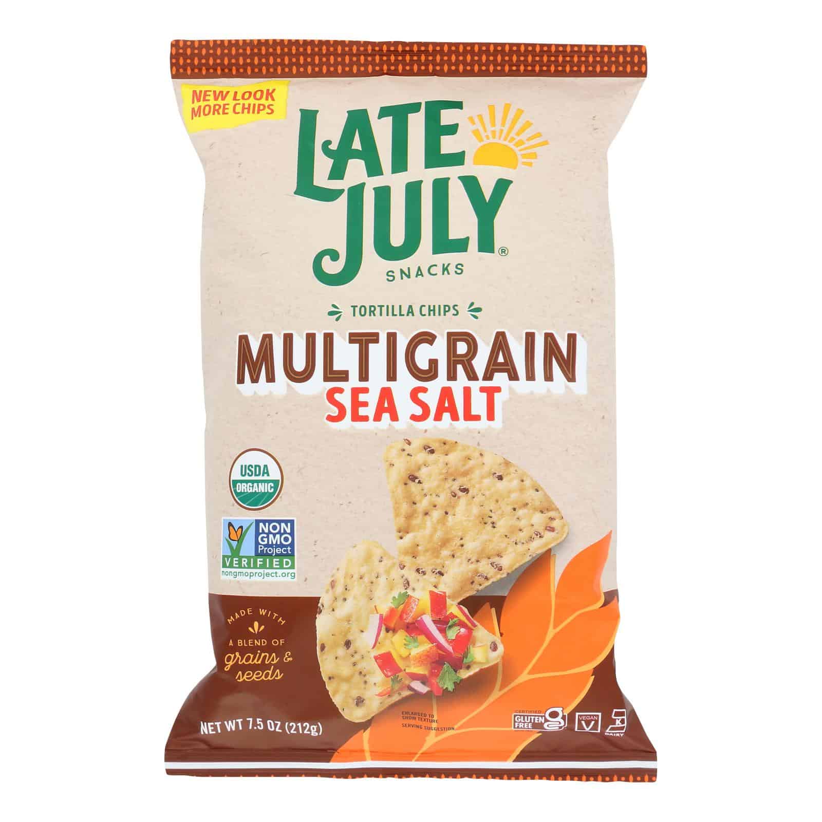 Late July Snacks - Tort Chips Multigrn Sea Salt Gluten Free - Case of 12-7.5 OZ - Image 3