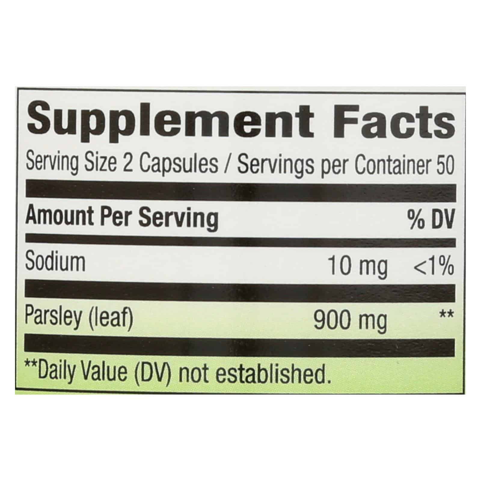 Nature's Way - Parsley Leaf - 100 Capsules - Image 3