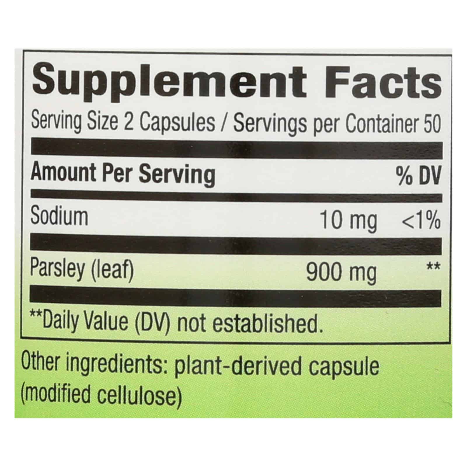 Nature's Way - Parsley Leaf - 100 Capsules
