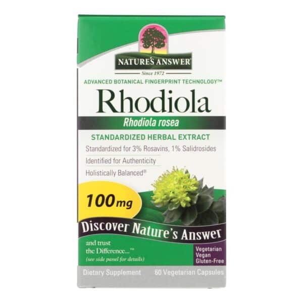 Nature's Answer - Rhodiola Root Extract - 60 Vegetarian Capsules - Image 2