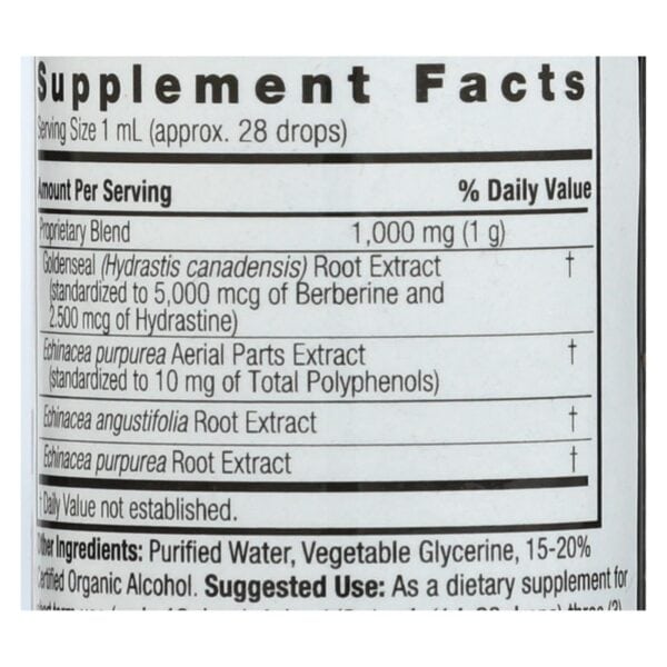 Nature's Answer - Echinacea and Goldenseal - 1 oz
