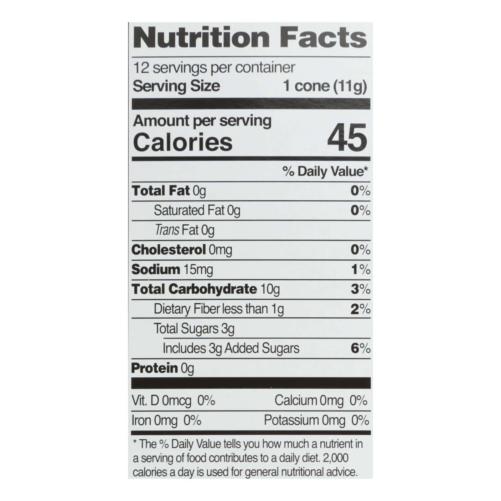 Let's Do Ice Cream Cones - Sugar - Case of 12 - 4.6 oz.