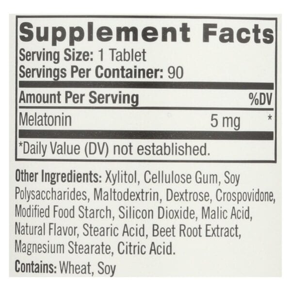 Natrol Melatonin Fast Dissolve Tablets Strawberry - 5 mg - 90 Tablets - Image 2