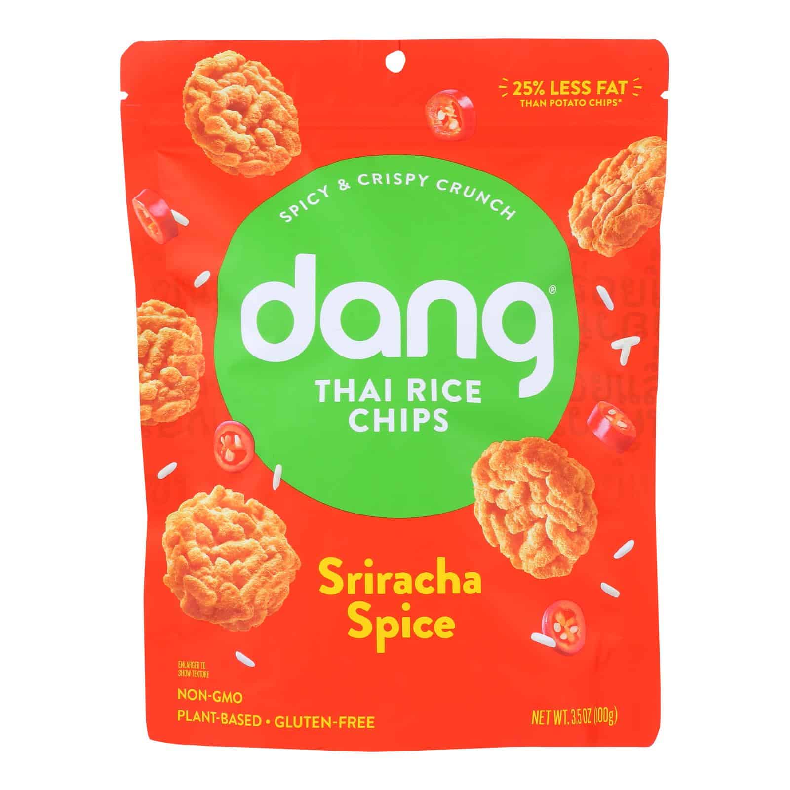 Dang - Sticky Rice Chips - Sriracha - Case of 12 - 3.50 oz - Image 2