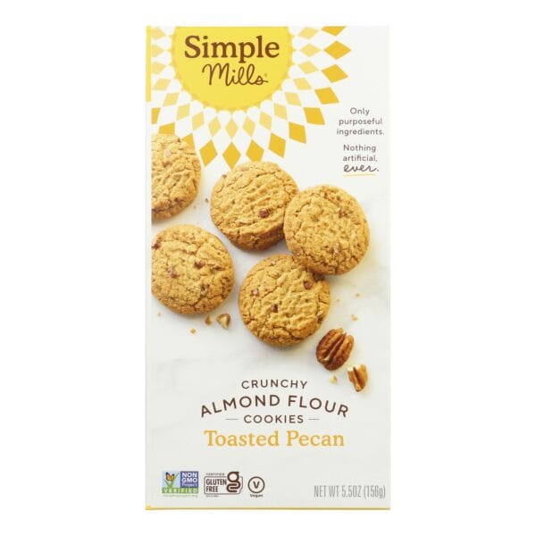 Simple Mills Cookies - Crunchy Toasted Pecan - Case of 6 - 5.5 oz - Image 2