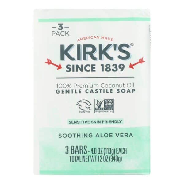 Kirks Natural Bar Soap - Coco Castile - Aloe Vera - 3 pack - 3/4 oz - 1 each - Image 2