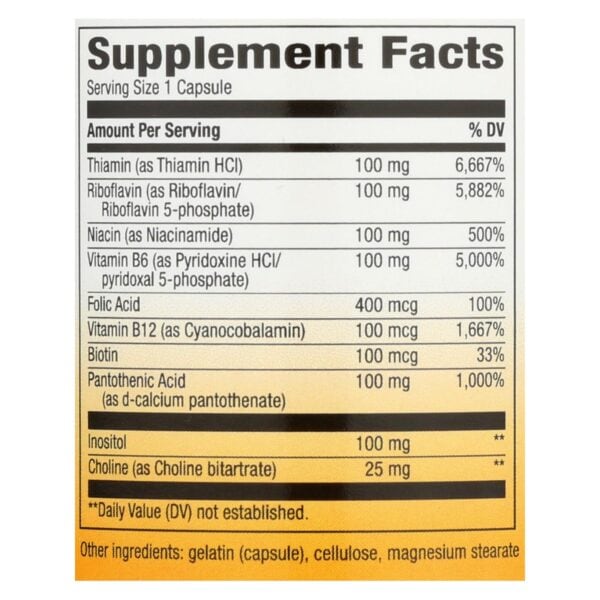 Nature's Way - Vitamin B-100 Complex - 60 Capsules