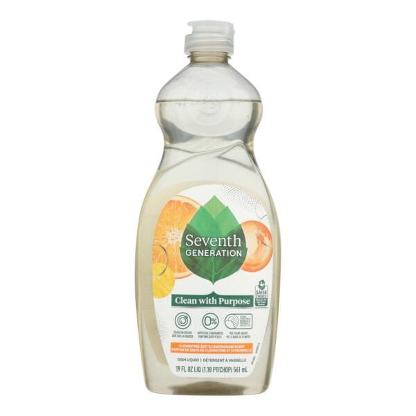Seventh Generation - Dish Liquid Lemongrass Clementine - Case of 6-19 FZ