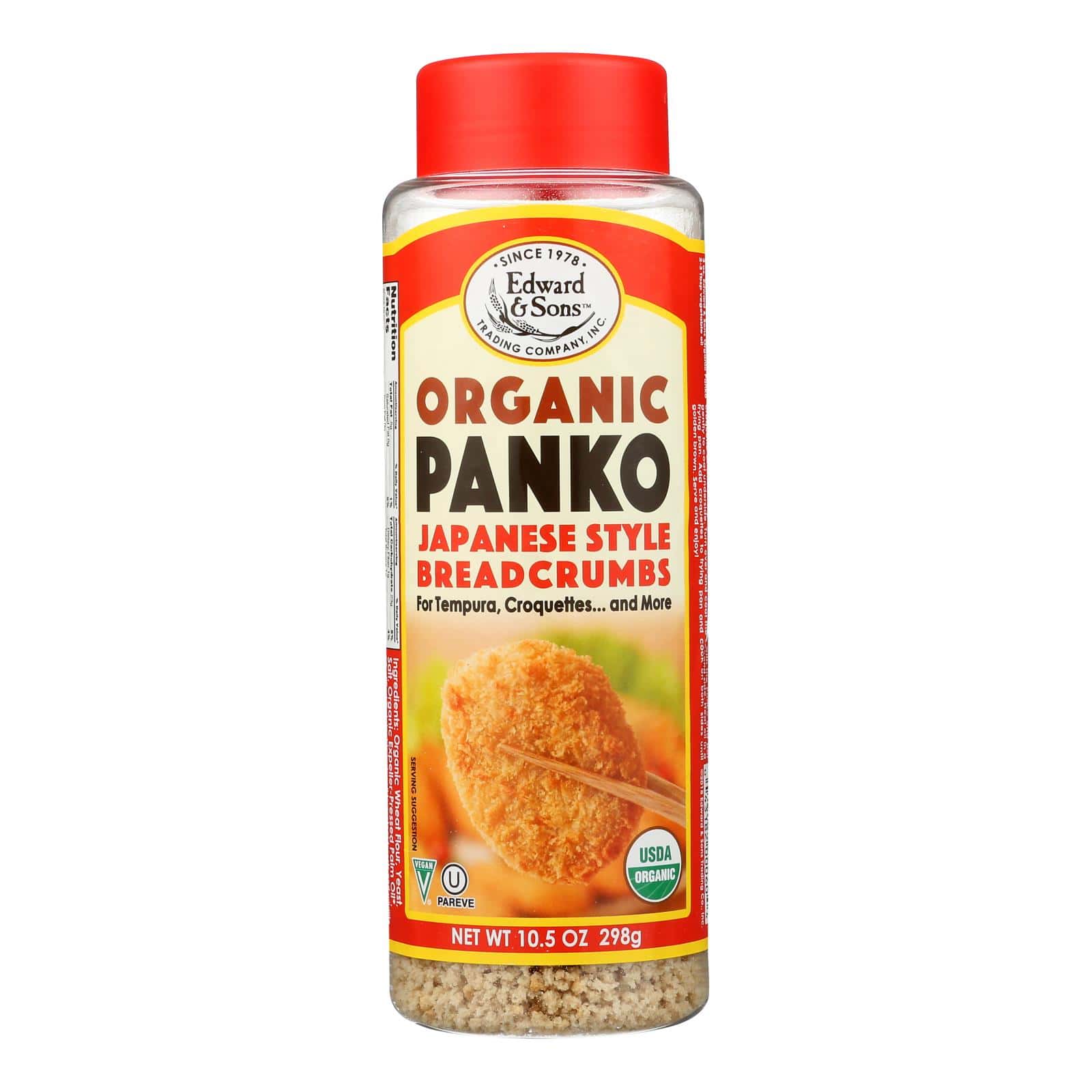 Edward and Sons Organic Panko Breadcrumbs - Case of 6 - 10.5 oz. - Image 3
