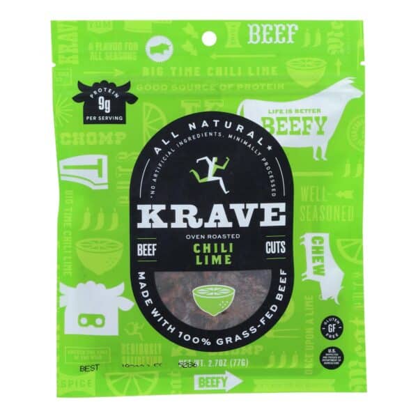 Krave Beef Jerky - Chili Lime - Case of 8 - 2.7 oz - Image 2