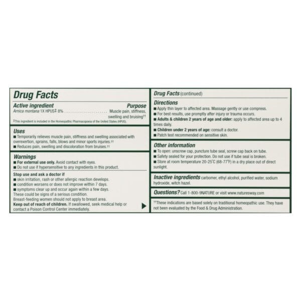 Boericke and Tafel - Arniflora Arnica Gel - 2.75 oz - Image 2
