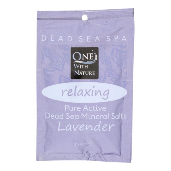 One With Nature Relaxing Lavender Dead Sea Mineral - Salt Bath - Case of 6 - 2.5 oz. - Image 2