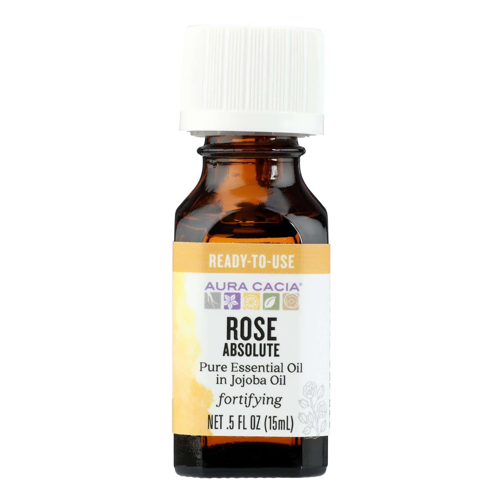 Aura Cacia - Rose Absolute in Jojoba Oil - 0.5 fl oz