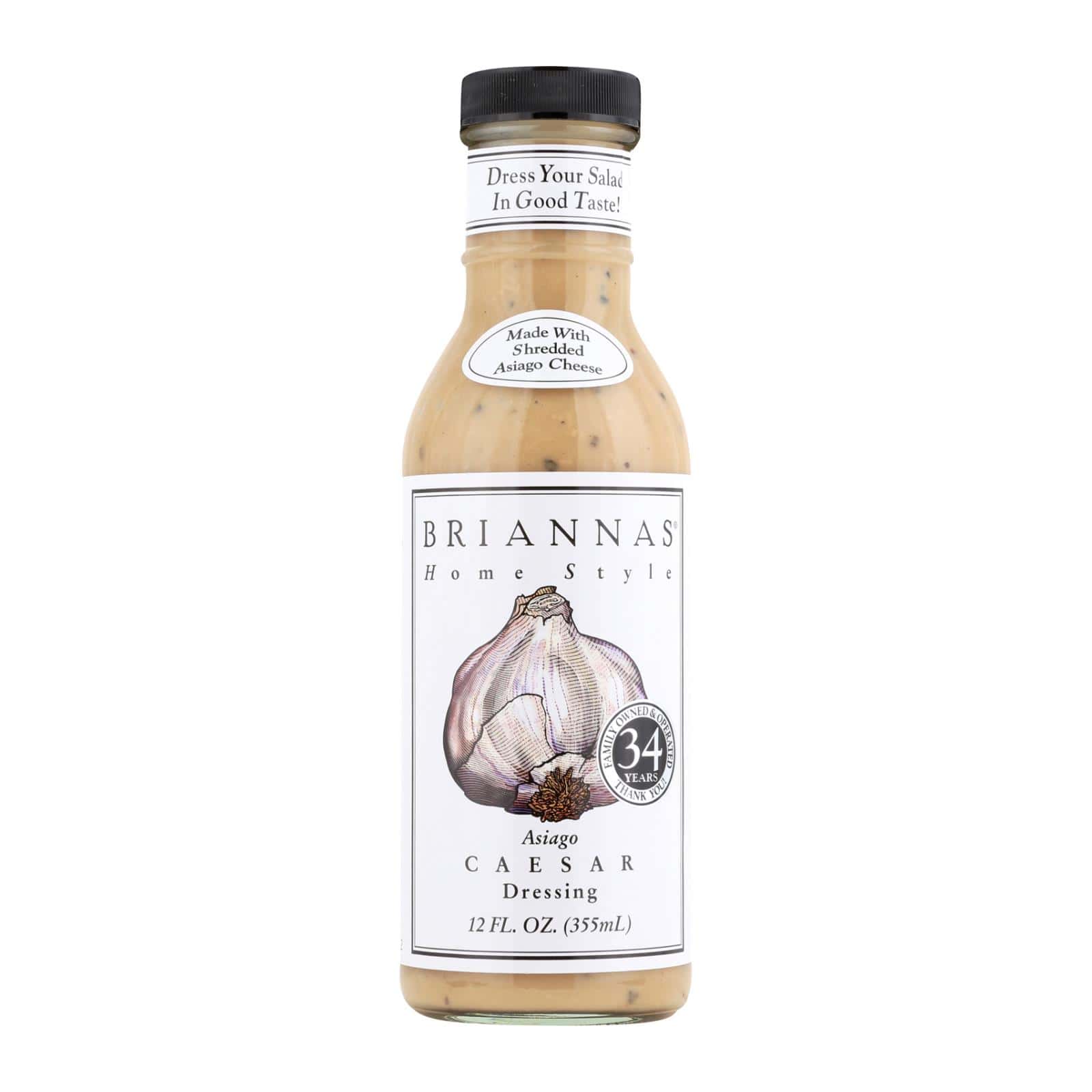 Brianna's - Salad Dressing - Asiago Caesar - Case of 6 - 12 Fl oz. - Image 3