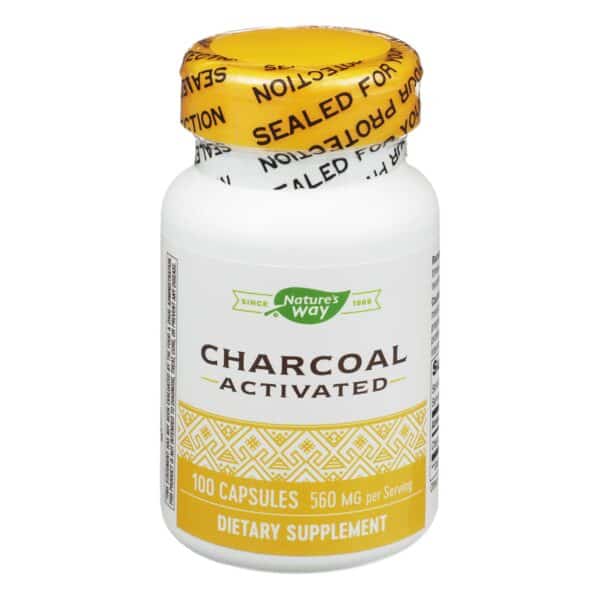 Nature's Way - Activated Charcoal - High Potency - 100 Capsules - Image 2