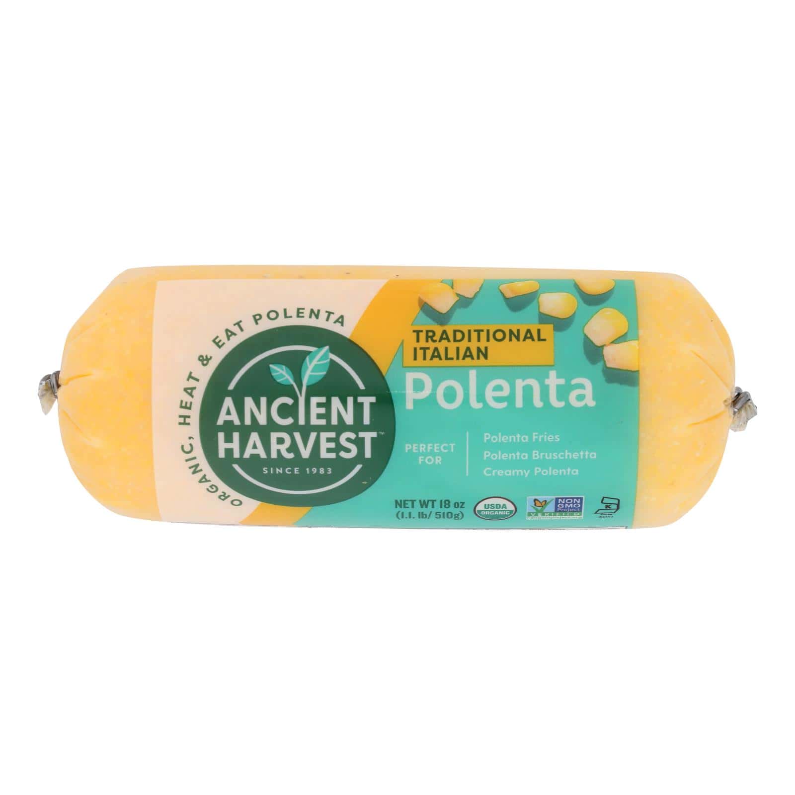 Food Merchants Organic Polenta - Traditional Italian - Case of 12 - 18 oz.