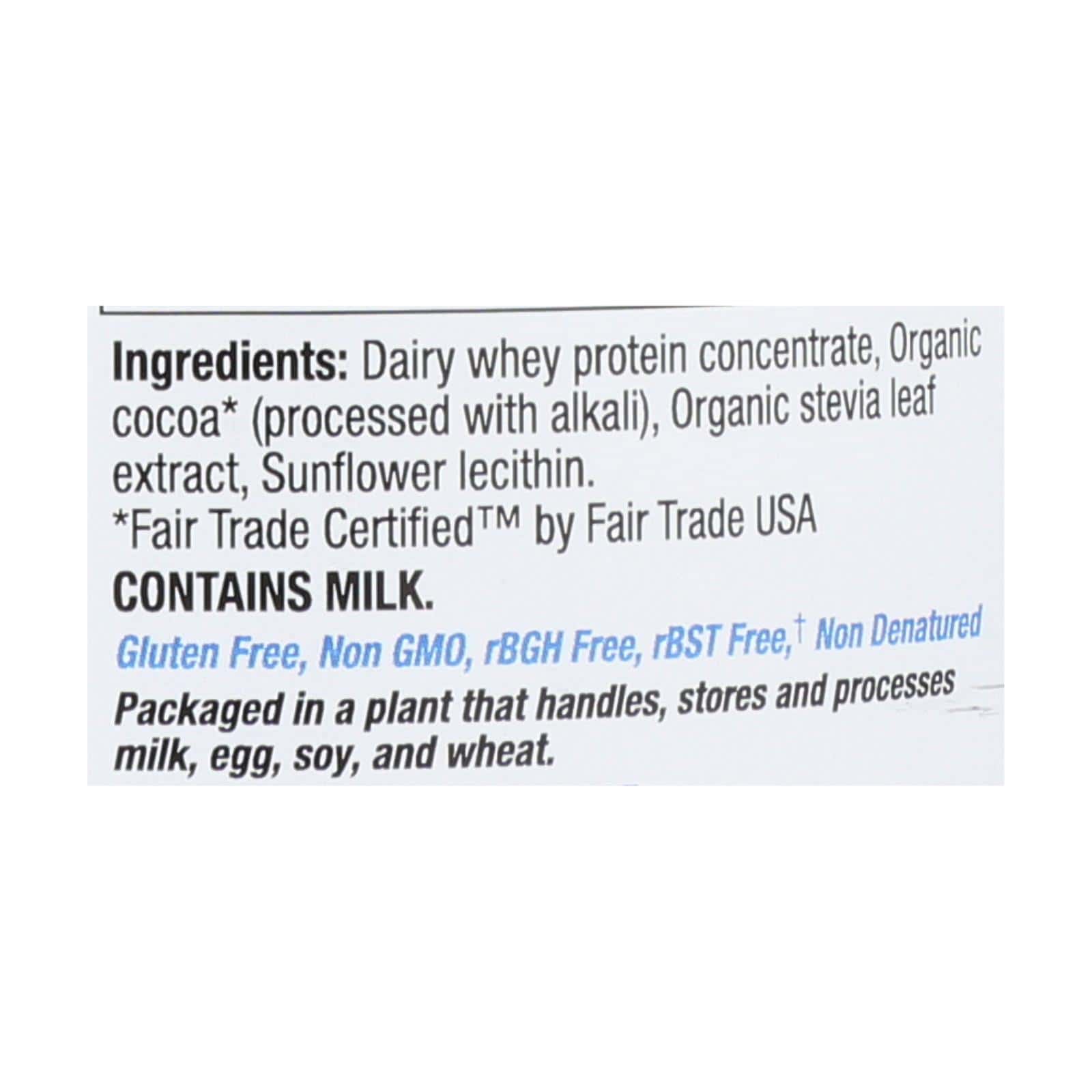 Tera's Whey Protein - rBGH Free - Fair Trade Dark Chocolate - 12 oz - Image 3