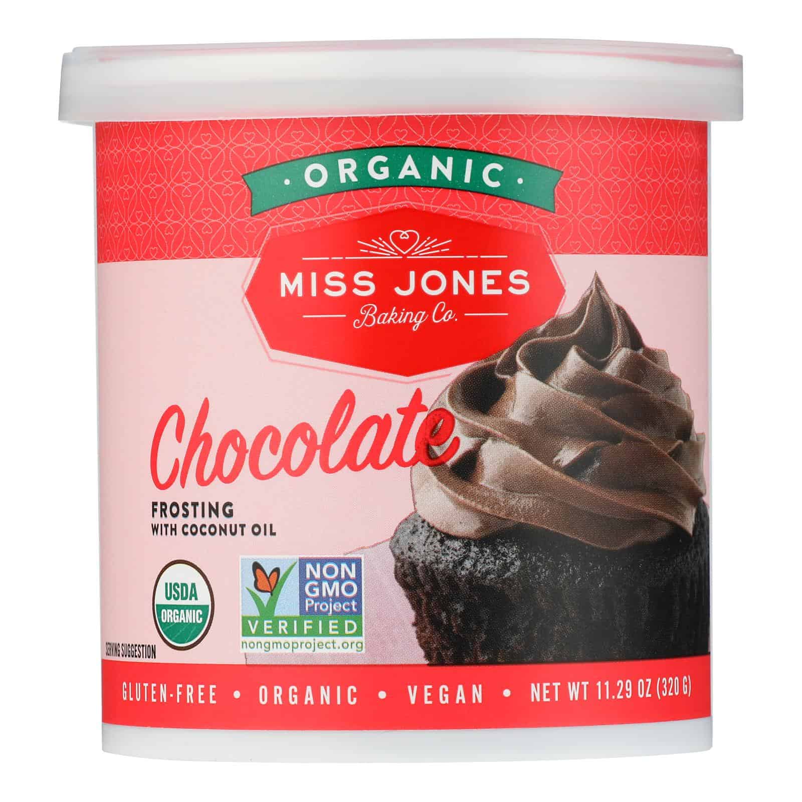 Miss Jones Organic Chocolate Frosting - Case of 6 - 320 GRM
