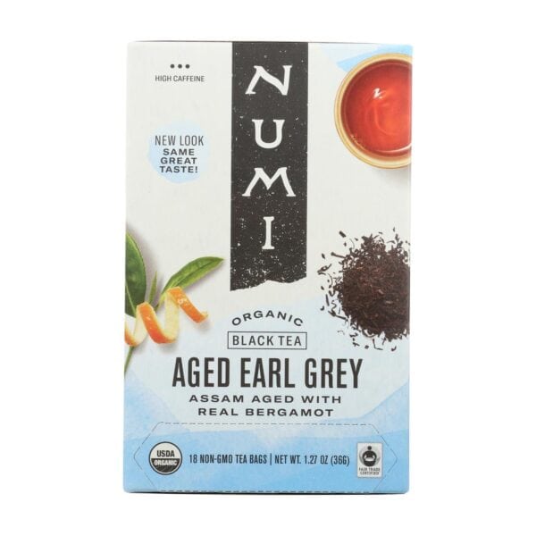 Numi Aged Earl Grey Bergamot Black Tea - 18 Tea Bags - Case of 6 - Image 2