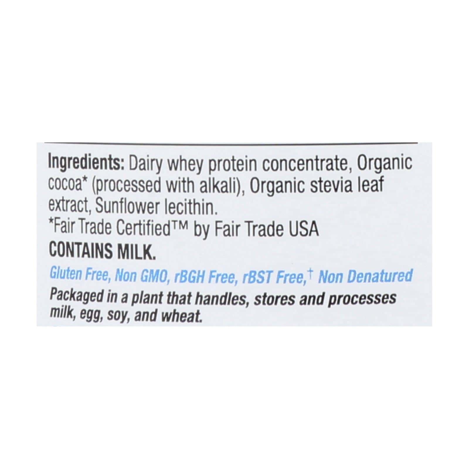 Tera's Whey Protein - rBGH Free - Fair Trade Dark Chocolate - 24 oz - Image 3