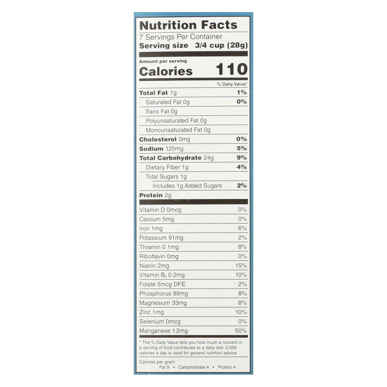 One Degree Organic Foods Sprouted Brown Rice - Crisps Cereal - Case of 6 - 8 oz. - Image 3