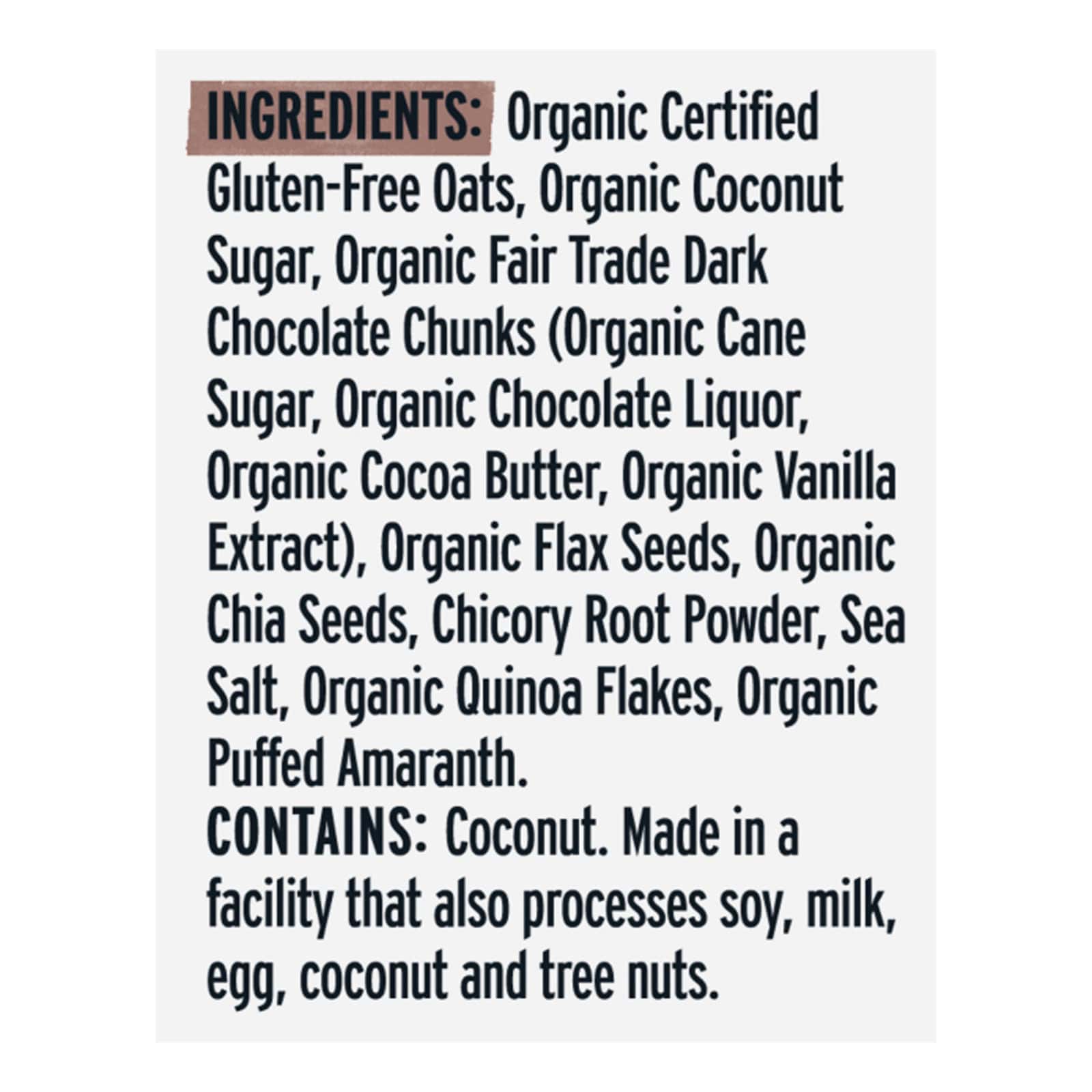 Purely Elizabeth - Oatmeal Chocolate Chunk 6pk - Case of 6-9.12 OZ - Image 3