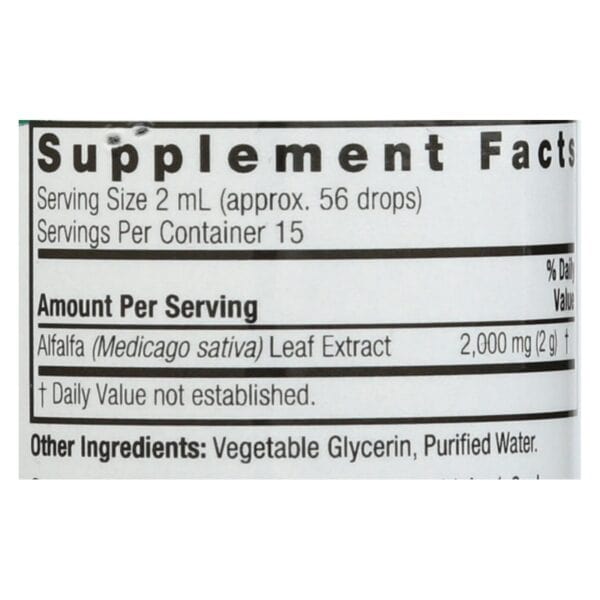 Nature's Answer - Alfalfa Herb - 1 fl oz - Image 3
