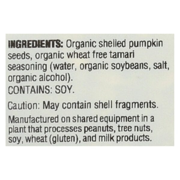 Woodstock Organic Tamari Pumpkin Seeds - Case of 8 - 9 OZ - Image 2