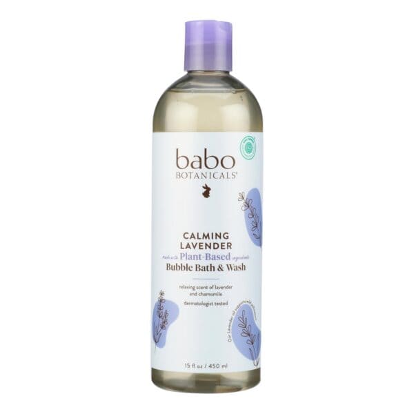 Babo Botanicals - Shampoo Bubblebath and Wash - Calming - Lavender - 15 oz