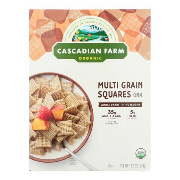Cascadian Farm Cereal - Organic - Multi-Grain Squares - 12.3 oz - case of 10 - Image 2