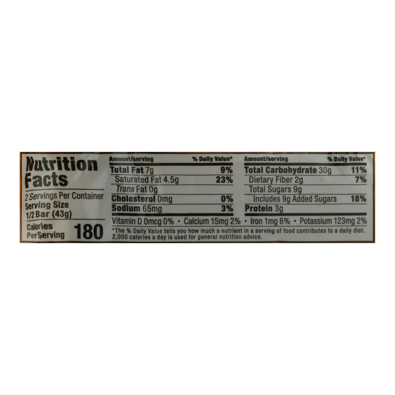 Bobo's Oat Bars - Oat Bars Peanut Butter Cchip - Case of 12 - 3 OZ - Image 3