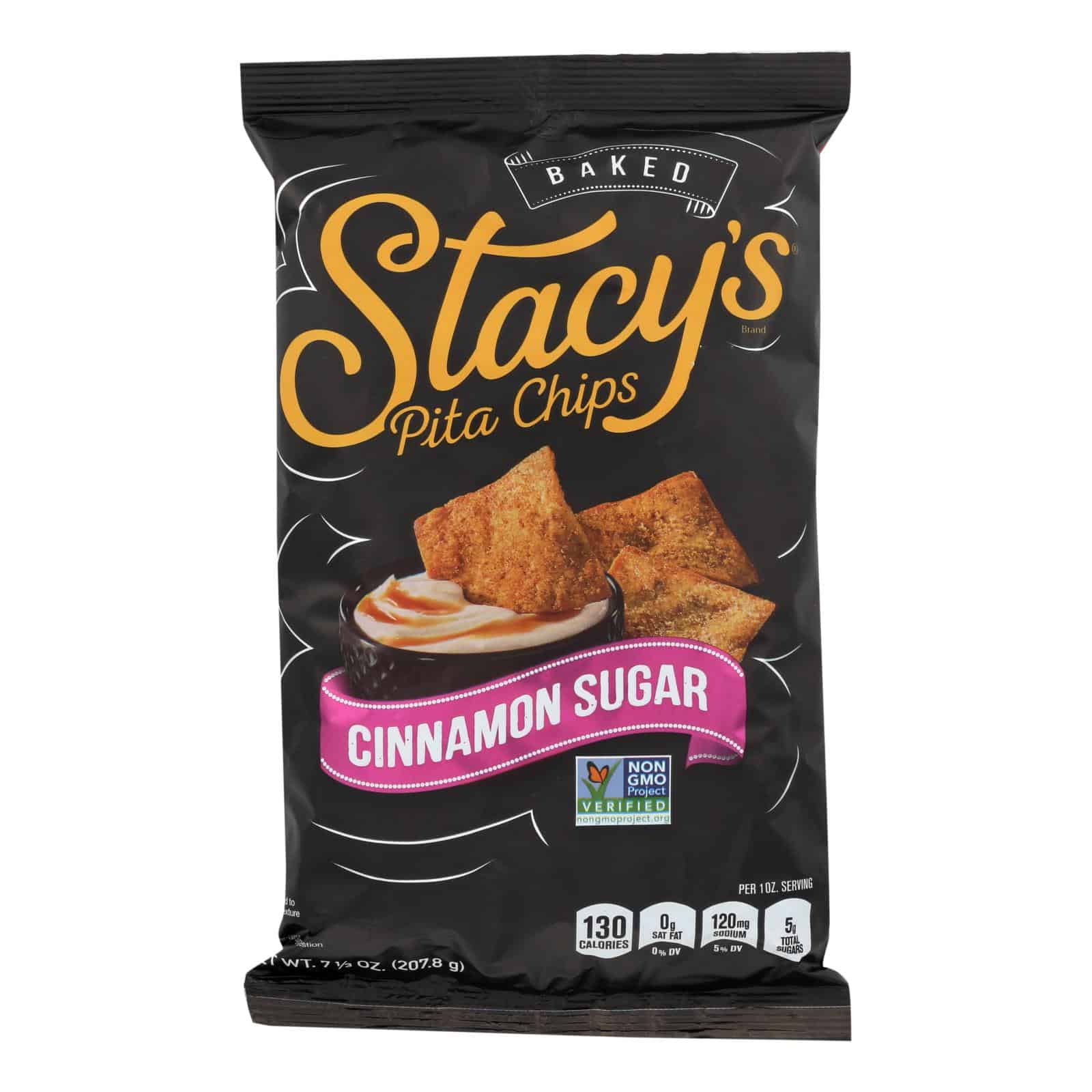 Stacy's Pita Chips Cinnamon Sugar Pita Chips - Cinnamon Sugar - Case of 12 - 7.33 oz. - Image 3
