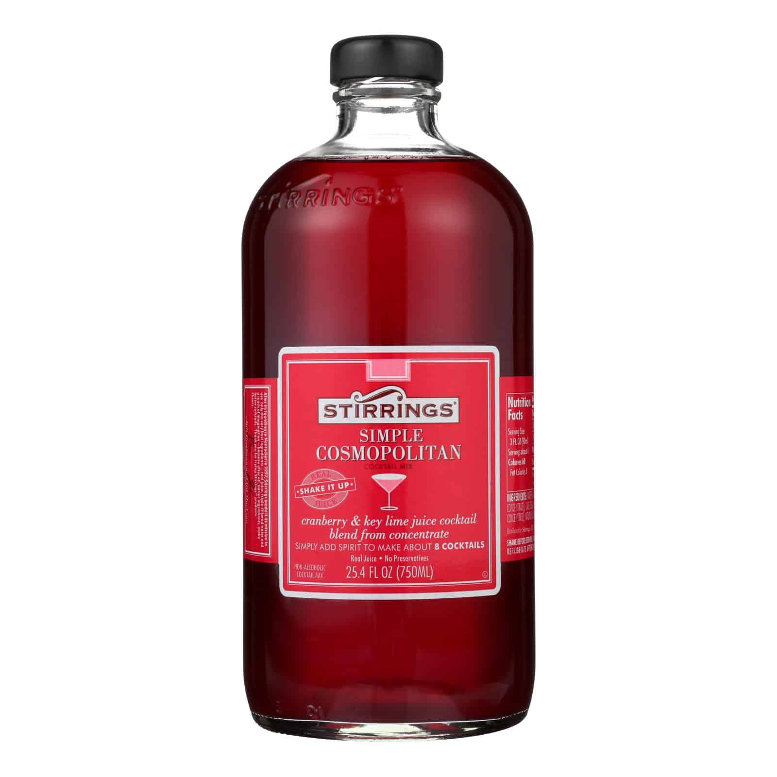 Stirrings Cocktail Mixer - Cosmopolitan - Case of 6 - 750 ml - Image 2