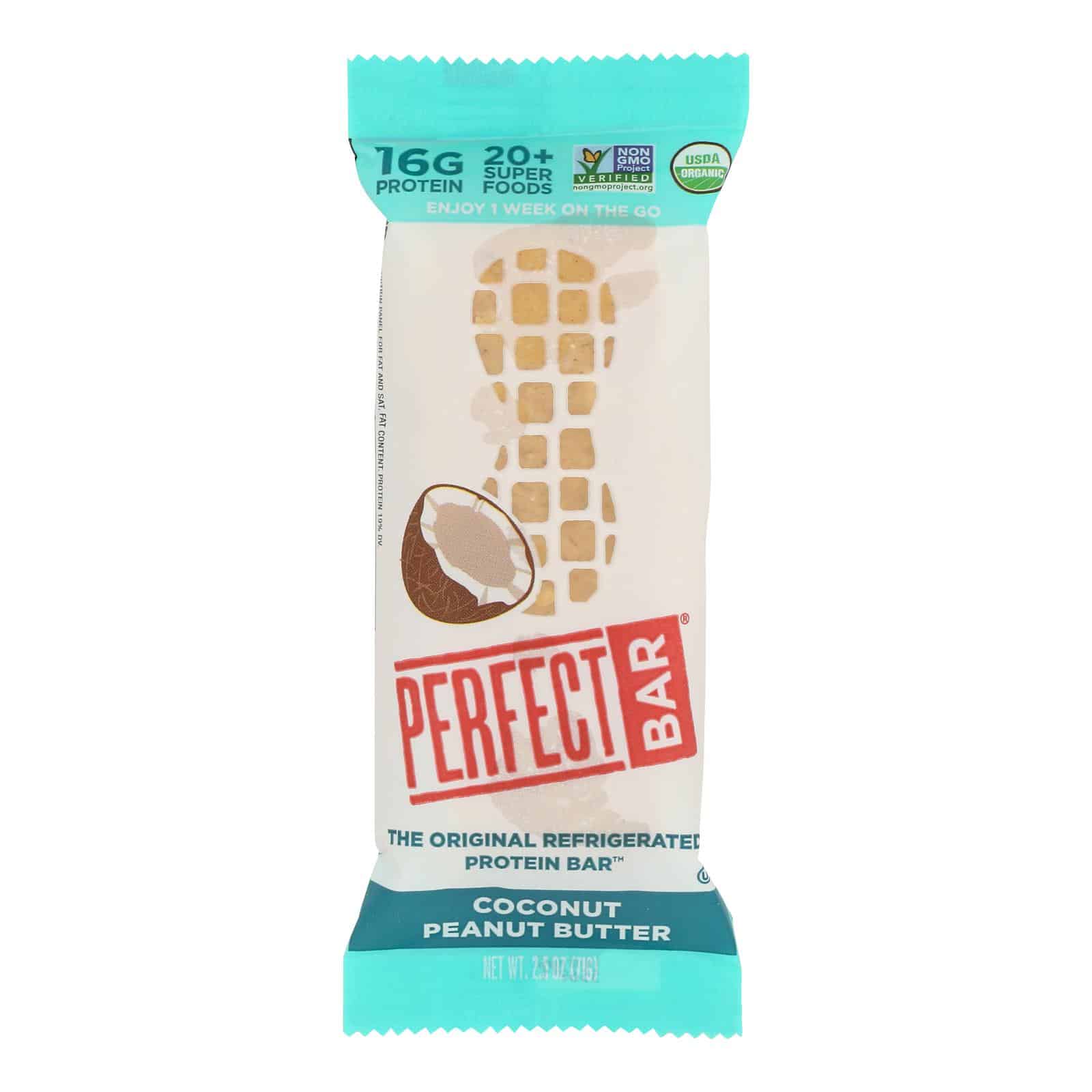 Perfect Bar Coconut Peanut Butter Bar - Case of 8 - 2.5 OZ - Image 3