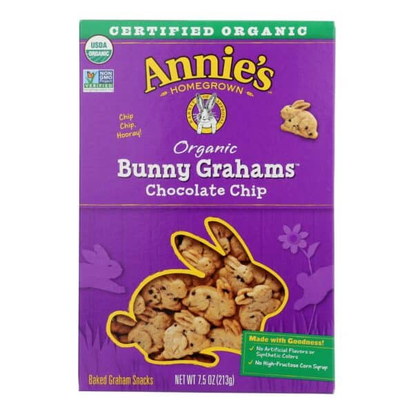 Annie'S Homegrown Bunny Grahams Chocolate Chip - Case Of 12 - 7.5 Oz - Image 3