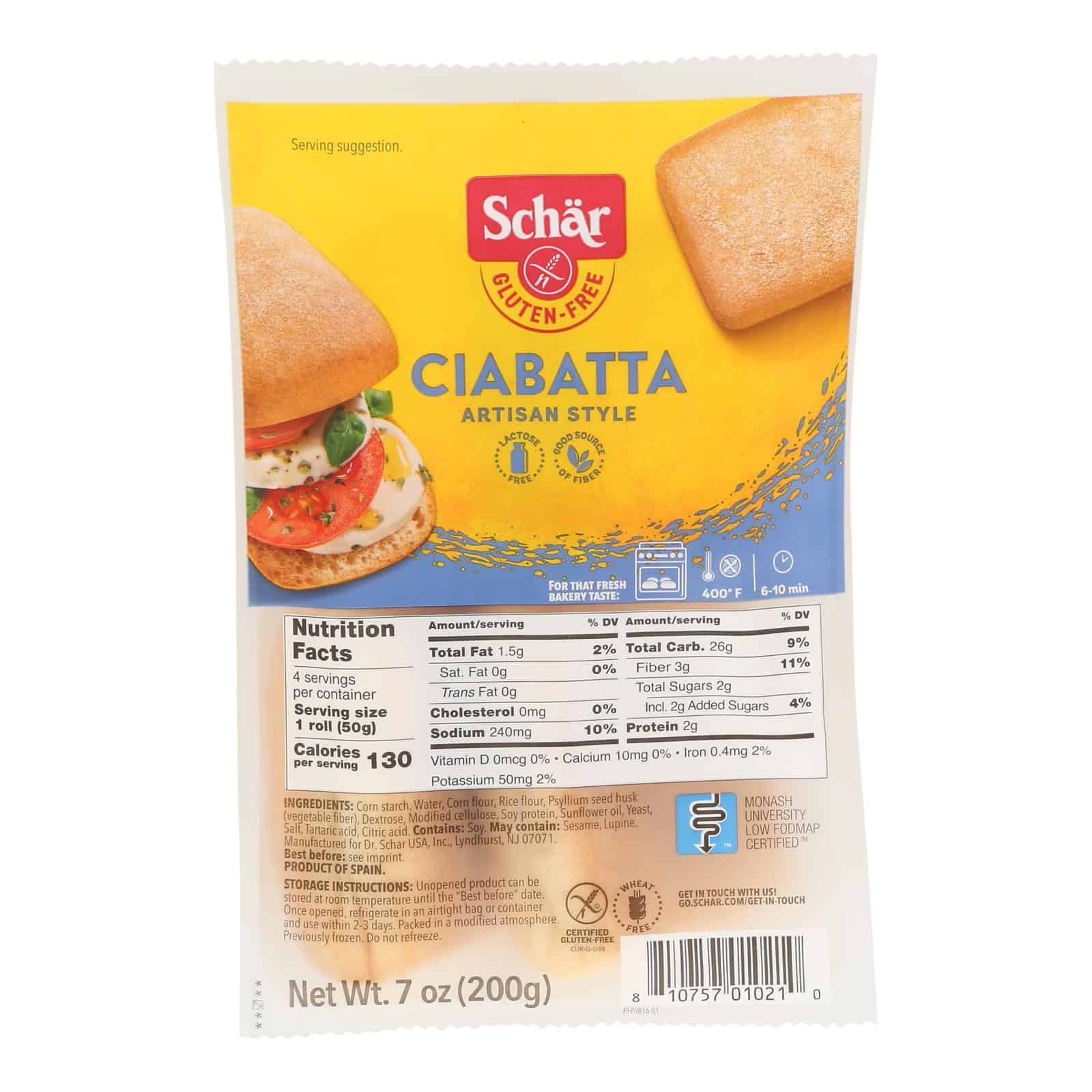 Schar - Ciabatta Gluten Free - Case of 5-7.1 OZ - Image 3
