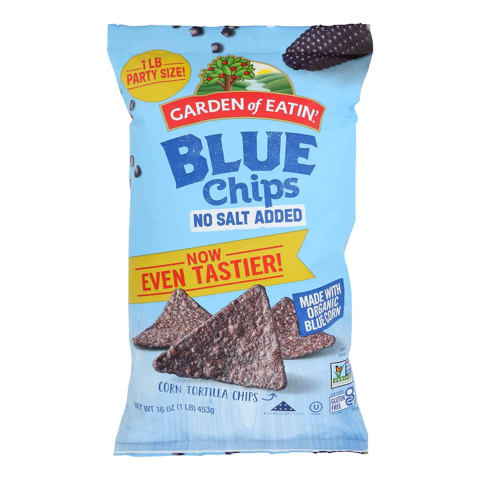 Garden Of Eatin' Blue Chips - Unsalted - Case of 12 - 16 oz - Image 3