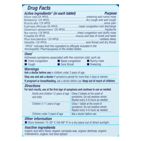 Genexa Cold Crush - Organic - Adult - 60 TAB - Image 2