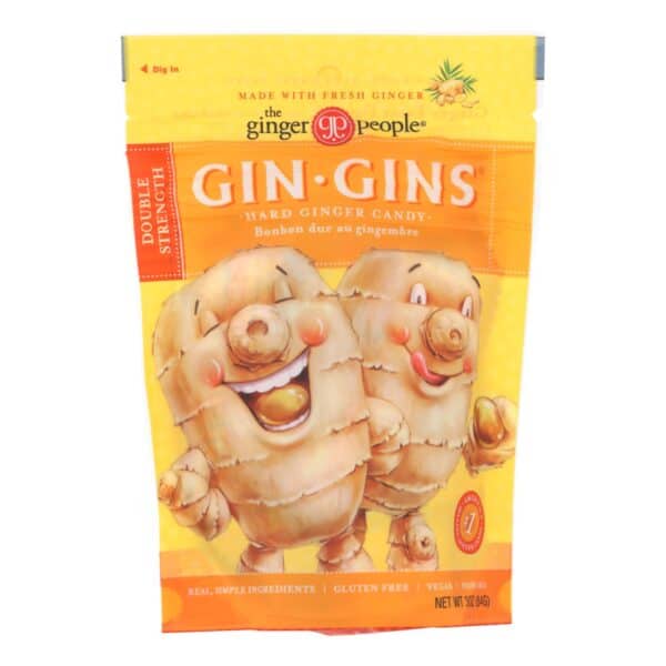 Ginger People - Gin Gins Hard Ginger Candy - Double Strength - Case of 12 - 3 oz. - Image 2