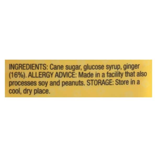 Ginger People - Gin Gins Hard Ginger Candy - Double Strength - Case of 12 - 3 oz.