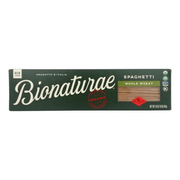Bionaturae Pasta - Organic - 100 Percent Whole Wheat - Spaghetti - 16 oz - case of 12 - Image 3
