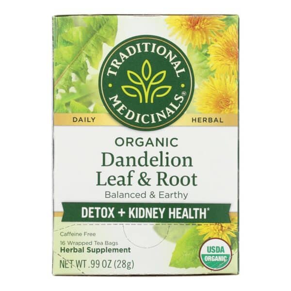 Traditional Medicinals Tea - Organc - Hrbl - Dndln Leaf Rt - 16 ct - 1 Case - Image 2