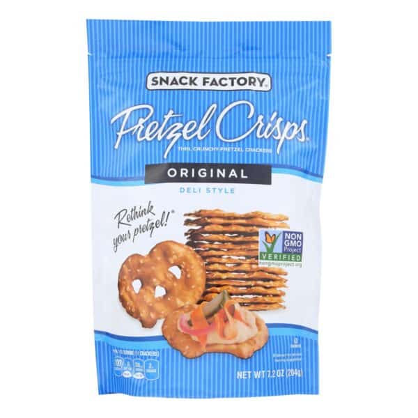 Pretzel Crisp Pretzel Crisps - Original - Case of 12 - 7.2 oz. - Image 2