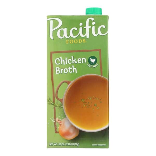 Pacific Natural Foods Chicken Broth - Free Range - Case of 12 - 32 Fl oz.