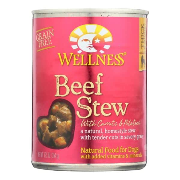 Wellness Pet Products Dog Food - Beef with Carrot and Potatoes - Case of 12 - 12.5 oz. - Image 2