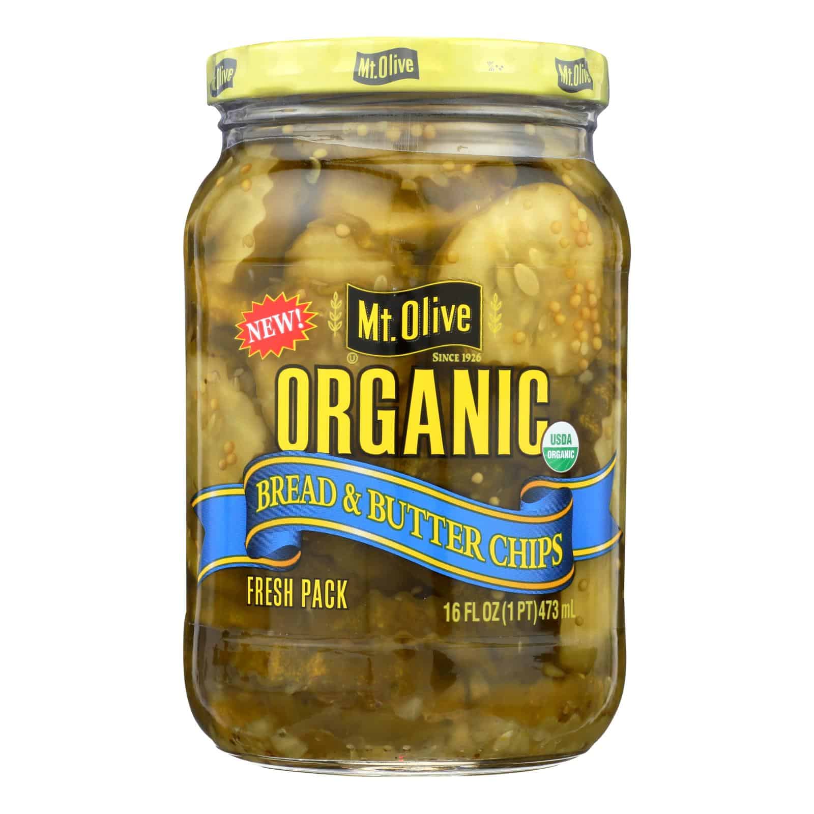 Mt Olive Pickle Co - Organic Pickles - Bread and Butter Chips - Case of 6 - 16 fl oz. - Image 2