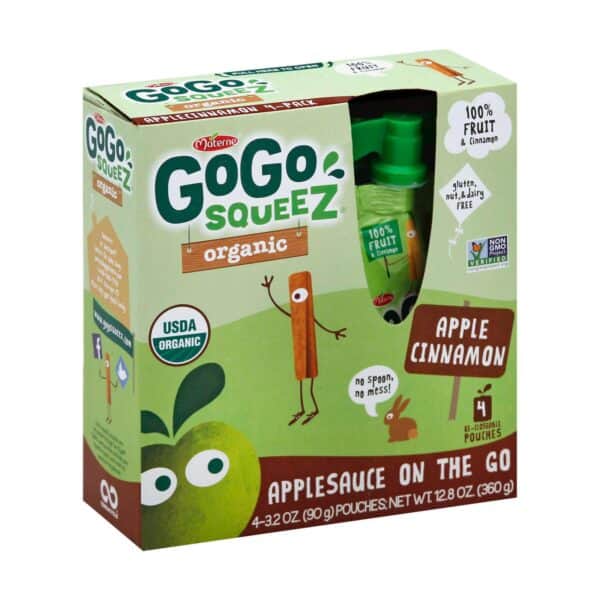 GoGo Squeeze Applesauce - Apple cinnamon - Case of 12 - 3.2 oz. - Image 3